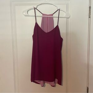 Express tank (reversible colors) purple and light pink purple